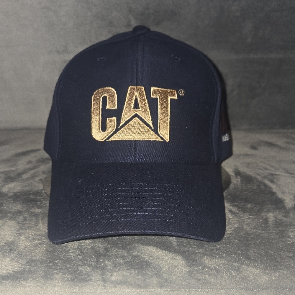 CAT Men's Navy Cap with Gold Logo